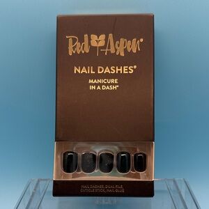 Red Aspen Black and Sparkle Mani set